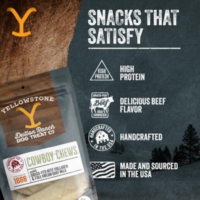 Cowboy Chews Long Lasting Medium Natural Dog Chew Treats, 8-oz bag