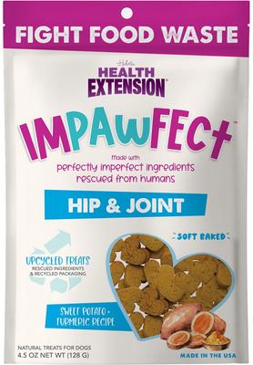 Impawfect Hip & Joint Support Sweet Potato & Turmeric Flavored Soft & Chewy Dog Treats, 4.5-oz bag
