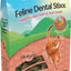 Golosinas dentales para gatos Feline Dental Stixx con salmón y calabaza, sin cereales, bolsa de 3.6 oz