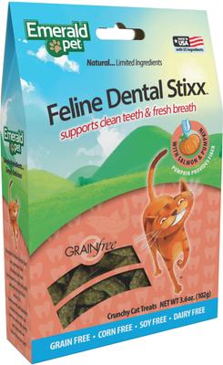 Feline Dental Stixx with Tuna & Pumpkin Grain-Free Dental Cat Treats, 3.6-oz bag