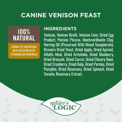 100% Natural Canine Venison Feast All Life Stages Grain-Free Wet Dog Food, 13.2-oz, case of 12