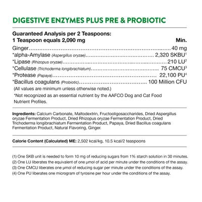 Digestive Enzymes Powder Supplement for Dogs & Cats, 10-oz bag