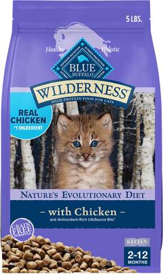 Bundle: Kitten Variety Pack - Blue Buffalo Chicken Dry Food, Chicken Canned Food, Salmon Canned Food