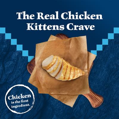 Bundle: Kitten Variety Pack - Blue Buffalo Chicken Dry Food, Chicken Canned Food, Salmon Canned Food
