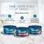 Bundle: Blue Buffalo Tastefuls Salmon, Chicken, Ocean Fish & Tuna Entrées Variety Pack Pate + Tuna, Chicken, Fish & Shrimp Entrées Variety Pack Flaked Wet Cat Food