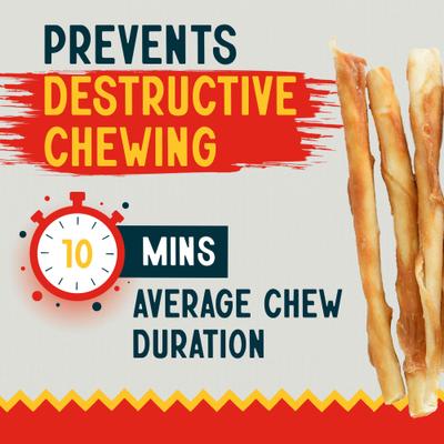 5-inch Chicken Coated Rawhide Twist Stick Dental Dog Chews, 45 count