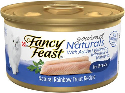 Gourmet Naturals Natural Rainbow Trout Recipe In Gravy Canned Cat Food, 3-oz can, case of 12