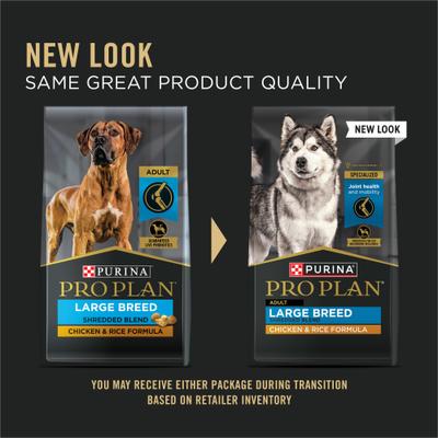 Paquete: alimento seco Purina Pro Plan para adultos de razas grandes con mezcla desmenuzada de pollo y arroz + premios Milk-Bone Original Large Biscuit para perros