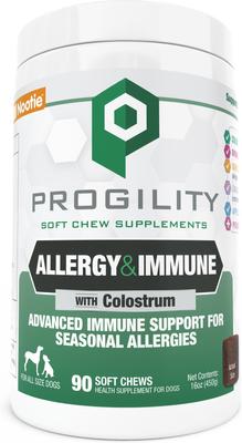Progility Allergy & Immune for Seasonal Allergies Soft Chew Supplement for Dogs, 90 count