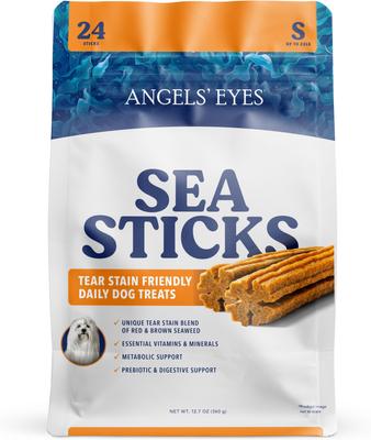 Sea Sticks Tear Stain Friendly Adult Crunchy Dog Treats, Small, 24 count