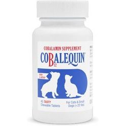 Cobalequin B12 Chewable Tablets, gatos y perros pequeños. 45 tabs. - Nutramax