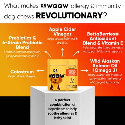 Duck Flavored Soft Chew Allergy & Immune Supplement for Dogs, 90 count