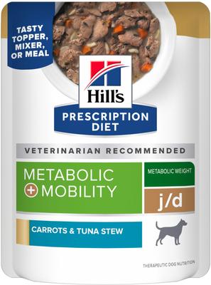 Metabolic +j/d Carrot & Tuna Stew Wet Dog Food, 2.8-oz pouch, case of 24