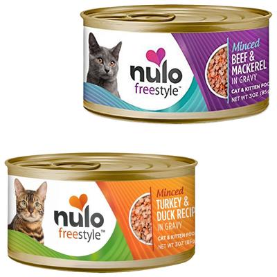 Bundle: Nulo Freestyle Turkey & Duck in Gravy + Freestyle Beef & Mackerel in Gravy Canned Cat Food