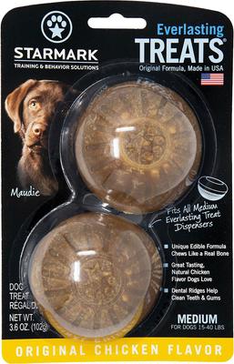 Premios para perros Everlasting con sabor a pollo, tamaño mediano, 4 unidades