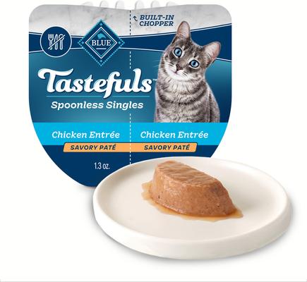 Tastefuls Spoonless Singles Turkey Entrée Pate Adult Cat Food, 2.6-oz cup, case of 24