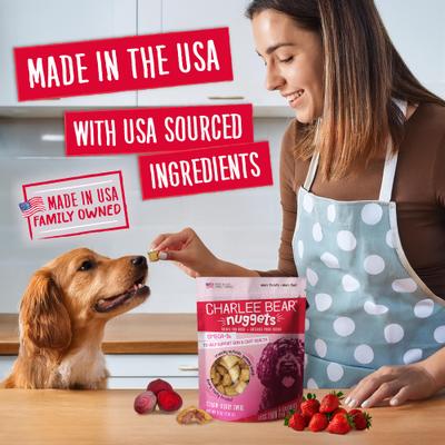 Nuggets Strawbeary Swirl Crunchy Dog Treats, 6-oz bag