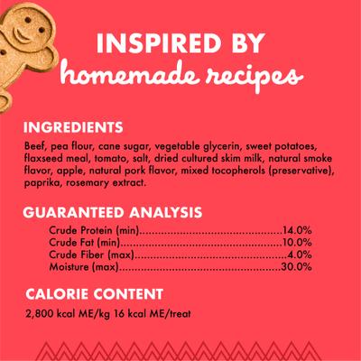 Meatball BBQ Beef Soft & Chewy Dog Treats, 7-oz bag