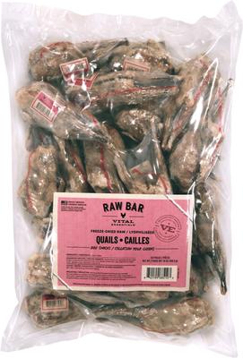 RAW BAR Raw Quails Freeze-Dried Dog Treats, 20 count