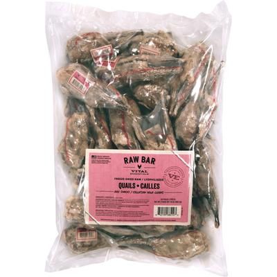 RAW BAR Golosinas liofilizadas para perros de codorniz cruda, 20 unidades