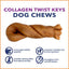 CareChewz 6 to 7-inch Collagen Twist Chicken Flavored Dog Hard Chews, 6 count