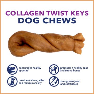 CareChewz 6 to 7-inch Collagen Twist Chicken Flavored Dog Hard Chews, 6 count