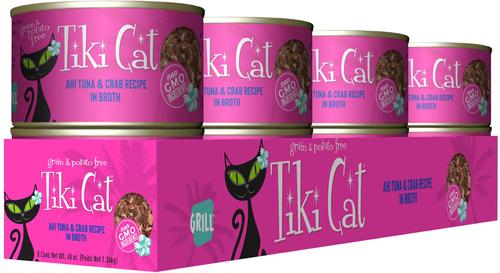 Grill Ahi Tuna with Crab in Tuna Broth Grain-Free Canned Cat Food, 6-oz, case of 8