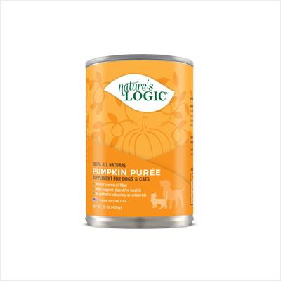 100% Natural Pumpkin Purée Dog & Cat Food Supplement, 15-oz can, 12 pack