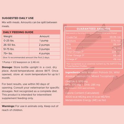 Wild Alaskan Omega Salmon Oil Formula Skin & Coat Liquid Supplement for Dogs, 32-fl oz bottle