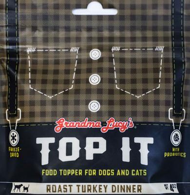 Top It Turkey Dinner - Aderezo para comida seca sin cereales para perros y gatos, bolsa de 4 oz