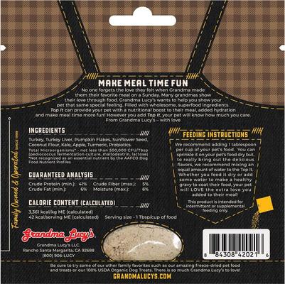 Top It Turkey Dinner Grain-Free Dry Dog & Cat Food Topping, 4-oz bag