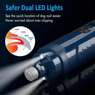 LED Dog & Cat Nail Grinder, Blue