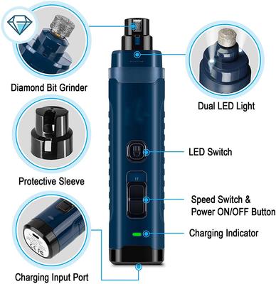 LED Dog & Cat Nail Grinder, Blue