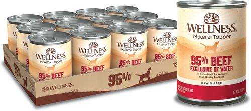 95% Whitefish Natural Grain-Free Wet Dog Food Topper, 13.2-oz can, case of 12