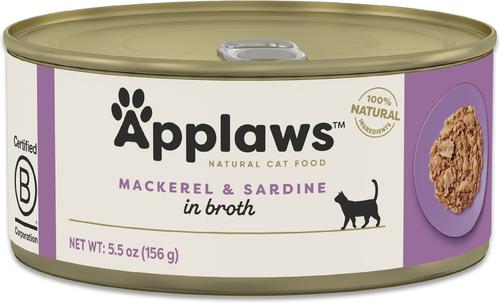 Mackerel & Sardine in Broth Wet Cat Food, 5.5-oz can, case of 24