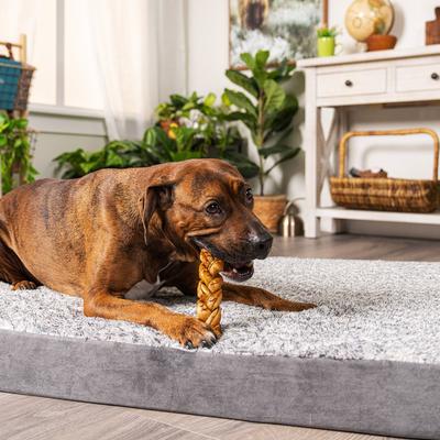 Beefhide 7-inch Braided Sticks Peanut Butter Flavored Dog Hard Chews, 2 count