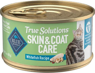 True Solutions Perfect Skin & Coat Natural Whitefish Adult Wet Cat Food, 3-oz can, case of 24