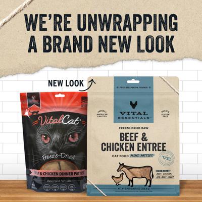 Freeze-Dried Raw Beef & Chicken Entree Cat Food, 8-oz bag