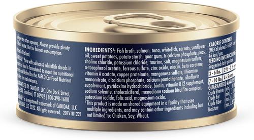 Adore Grain-Free Salmon & Whitefish in Broth Canned Cat Food, 2.46-oz, case of 24