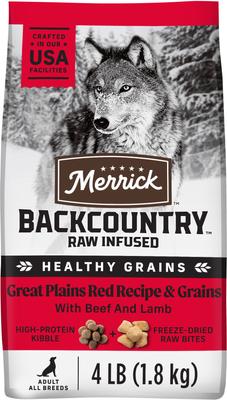 Backcountry Raw Infused Dry Dog Food Great Plains Red Meat Recipe with Healthy Grains, 20-lb bag