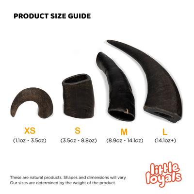 Premium Buffalo Horn Dog Chew, Small