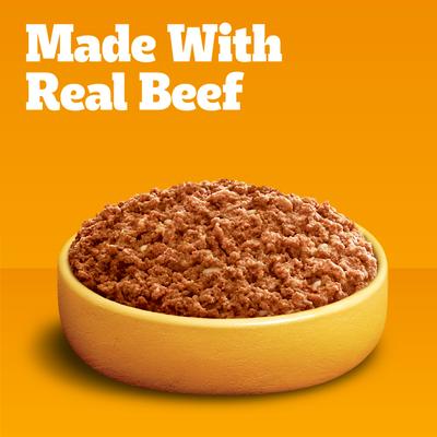Chopped Ground Dinner Beef, Bacon & Cheese Flavor Adult Canned Wet Dog Food, 22-oz, case of 12