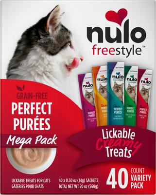 Freestyle Perfect Purees Tuna & Scallop Recipe Grain-Free Lickable Cat Treats, 0.5-oz, case of 48