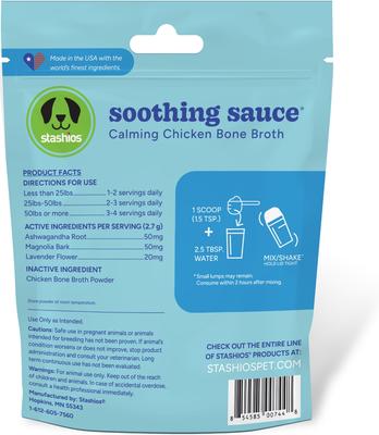 Soothing Sauce Chicken Flavor Calming Powder Supplement for Dogs & Cats, 3-oz bag