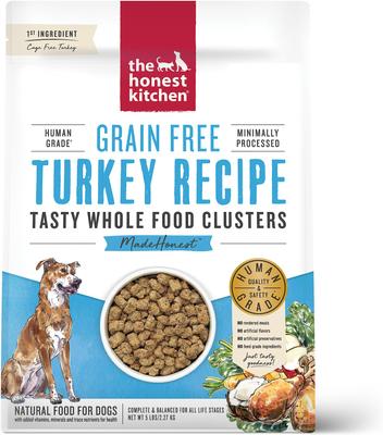 Grain-Free Turkey Whole Food Clusters Dry Dog Food, 5-lb bag