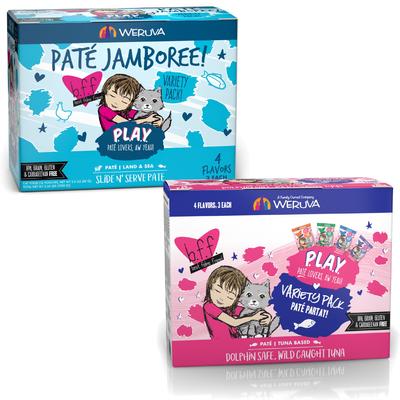 Bundle: Weruva Best Feline Friend Paté Lovers, Aw Yeah! Paté Jamboree! Variety Pack + BFF Play Pate Lovers Pate Partay Variety Pack Wet Cat Food