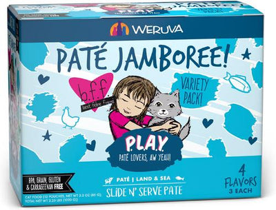 Bundle: Weruva Best Feline Friend Paté Lovers, Aw Yeah! Paté Jamboree! Variety Pack + BFF Play Pate Lovers Pate Partay Variety Pack Wet Cat Food