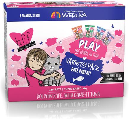 Bundle: Weruva Best Feline Friend Paté Lovers, Aw Yeah! Paté Jamboree! Variety Pack + BFF Play Pate Lovers Pate Partay Variety Pack Wet Cat Food