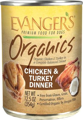 Organics Chicken & Turkey Grain-Free Canned Dog Food, 12.5-oz, case of 12