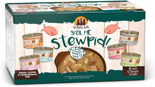 Classic Cat Stew's Clues Turkey, Chicken & Salmon in Gravy Stew Wet Canned Cat Food, 2.8-oz can, case of 12